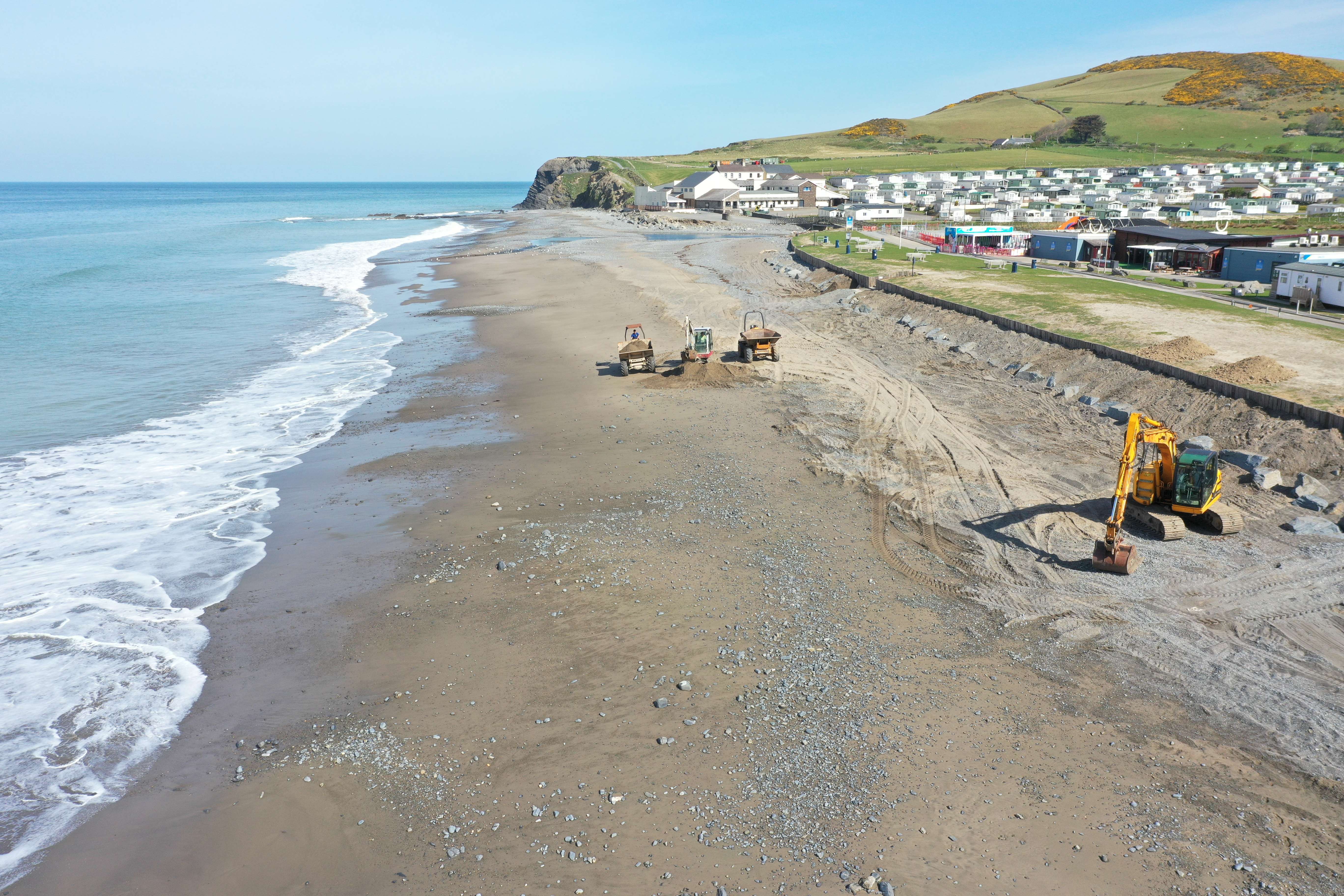 Essential maintenance at Clarach Bay