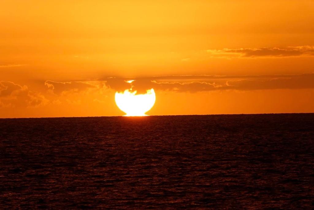 Sunset over Clarach Bay