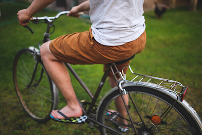 A guy on a cycle