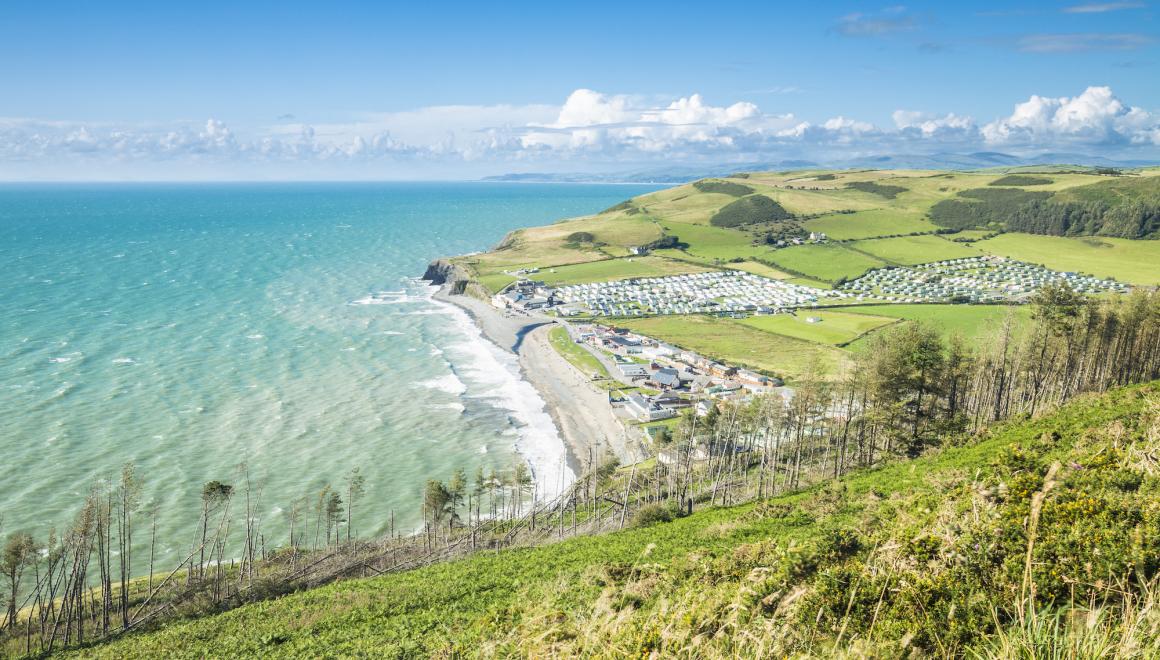 Clarach bay beach