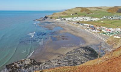 Clarach Bay beach