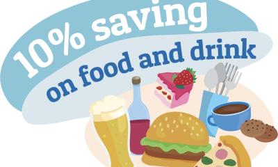 Save 10% on food & drink