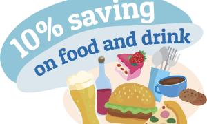 Save 10% on food & drink